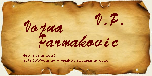 Vojna Parmaković vizit kartica